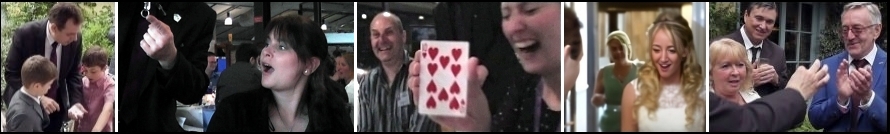 Russ doing close up magic - photo montage