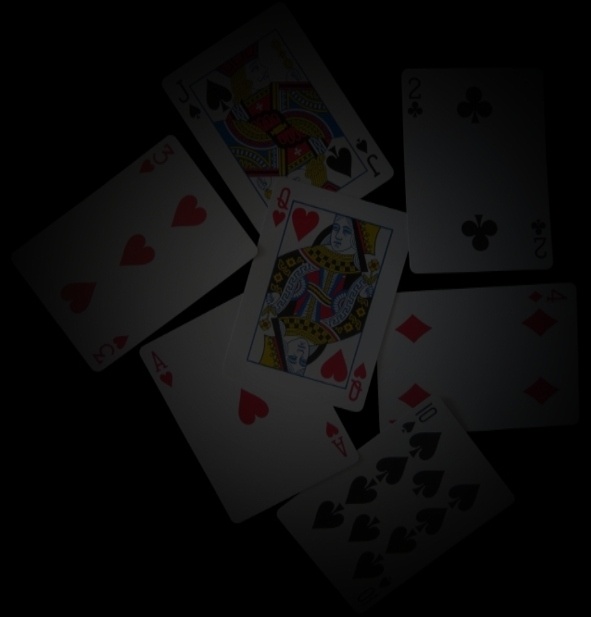 playing cards mixed